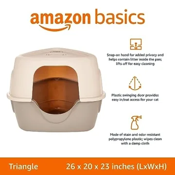 Amazon Basics No-Mess Corner Cat Litter Box
