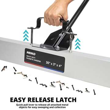 NEIKO Magnetic Pickup Sweeper - Heavy-Duty Metal Collector