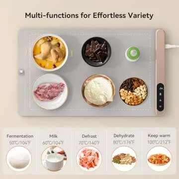 Electric Warming Tray, Food Warmers with Adjustable Temperature, Timer, Full Surface Heating, Rollable Silicone Food Warming Mat for Parties, Buffet, Family Gatherings, Daily Use