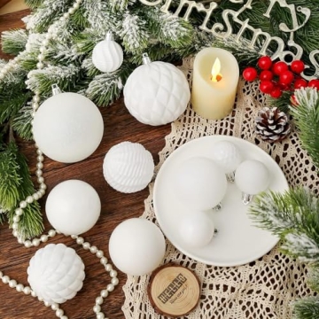 Shatterproof 36pcs Christmas Ball Ornaments Set for Holiday Decor