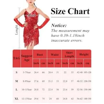 Girls 1920s V-Neck Tassel Dance Dress for Kids