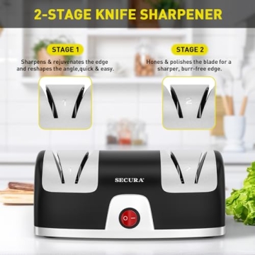 Secura Electric Knife Sharpener - Effortless Precision Tool