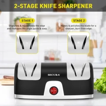 Secura Electric Knife Sharpener - Effortless Precision Tool