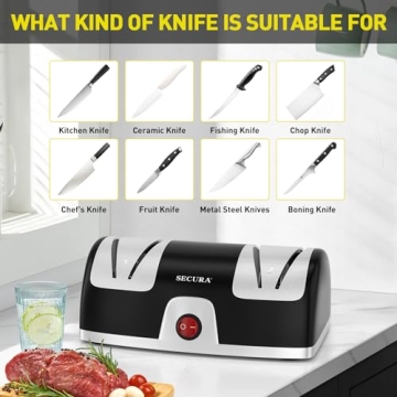 Secura Electric Knife Sharpener - Effortless Precision Tool