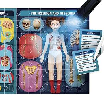 Headu The Human Body Under X-Ray, Educational Toys for Boys and Girls Ages 6-10 Years Old, Kids Learning Toys, Teacher Homeschool Supplies, Birthday