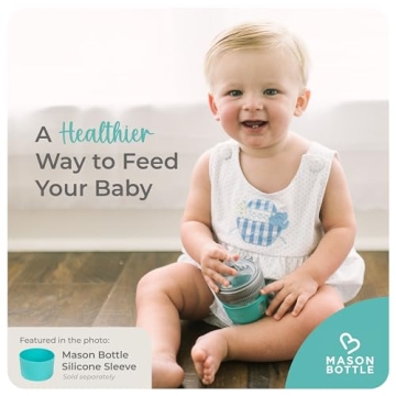 Mason Bottle Eco-Friendly Glass Baby Bottle with Cap & Nipple