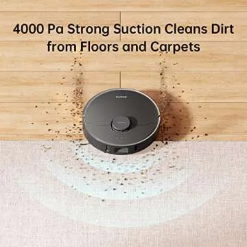 Dreametech Z10 Pro Robot Vacuum with Automatic Dirt Disposal-Empties Itself for 65 Days, LiDAR Navigation & 3D Obstacle Avoidance, 4000 Pa Suction Power & Smart Mapping, Compatible with Alexa