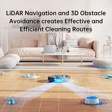 Dreametech Z10 Pro Robot Vacuum with Automatic Dirt Disposal-Empties Itself for 65 Days, LiDAR Navigation & 3D Obstacle Avoidance, 4000 Pa Suction Power & Smart Mapping, Compatible with Alexa