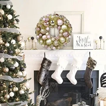 Gorgeous 13" Christmas Ball Wreath for Holiday Decor