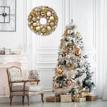 Gorgeous 13" Christmas Ball Wreath for Holiday Decor