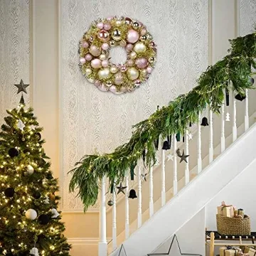 Gorgeous 13" Christmas Ball Wreath for Holiday Decor
