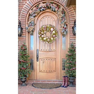 Gorgeous 13" Christmas Ball Wreath for Holiday Decor