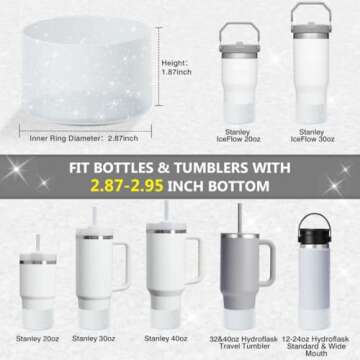 WUQID Protective Bling Silicone Boot Sleeve for Tumblers