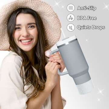 WUQID Silicone Boot Sleeve for Stanley & Hydro Flask Tumblers