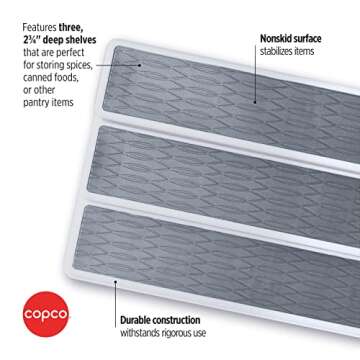 Copco Non-Skid 3-Tier Spice Organizer for Efficient Storage
