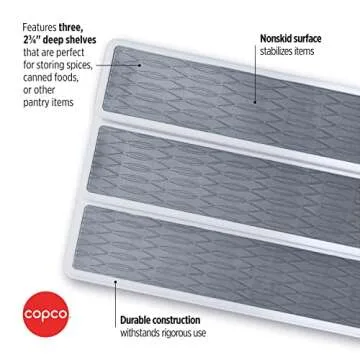 Copco Non-Skid 3-Tier Spice Organizer for Efficient Storage