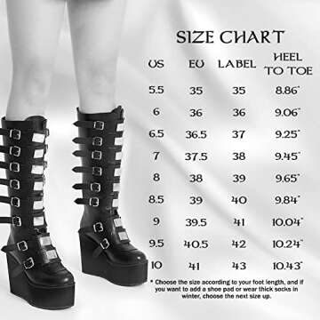 AOSPHIRAYLIAN Women’s Goth Knee High Boots for Stylish Comfort