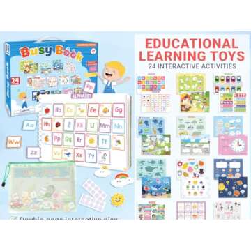 Montessori Busy Book for Toddlers 3+, Kindergarten/ Prek/ Preschool Learning Activities, Autism Sens...