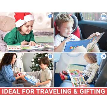 Montessori Busy Book for Toddlers 3+, Kindergarten/ Prek/ Preschool Learning Activities, Autism Sensory Book, Quiet Activity Book, Educational Toys for 3 Year Old, Learning Materials for Kids Ages 3-5