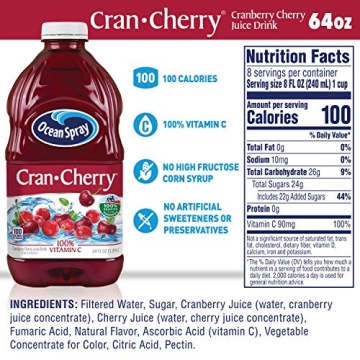 Ocean Spray Diet Cran-Cherry Juice Drink - Refreshing 64 Fl Oz Beverage