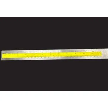 iCraft PeelnStick Removable Adhesive Ruler Tape, 12 inch Repeating Imperial (inch) + Metric (cm) Measurements, Yellow, Easy Tear Perforations Every 12in, roll is 1/2 in x 10 yds