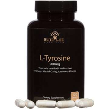 L-Tyrosine 500mg - Best Vegan Supplement for Brain Health