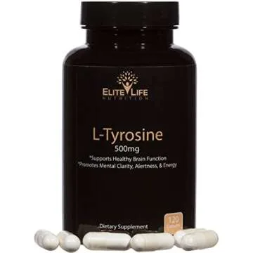 L-Tyrosine 500mg - Best Vegan Supplement for Brain Health