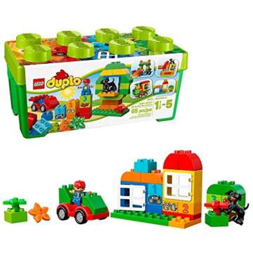 LEGO DUPLO All-in-One-Box-of-Fun Building Kit 10572 Open Ended Toy for Imaginative Play with Large B...
