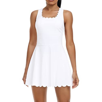 ATTRACO Women’s Workout Dress: Chic Athletic Dress with Inner Shorts for Fitness Activities