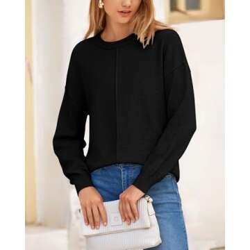Cozy BTFBM Women's Pullover Sweaters for Fall Winter Fashion