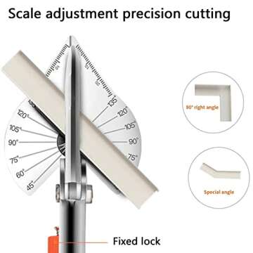 Wonglea Multi-Angle Miter Shears for Angular Cutting Molding Crafting,Quarter Round Cutting Tool,Shoe Molding Cutter Tool Scissors, Adjustable 45-135 Degree Molding Trim Cutter Snips for Wood,PVC