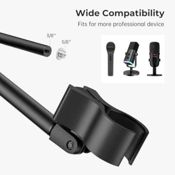 Adjustable POLESTO Microphone Stand for All Mics