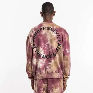 NAGRI Kanye Holy Sweatshirt Men Crewneck Sweatshirt Tie Dye Hip Hop Sweatshirt Hoodie Unisex Medium Multicolored