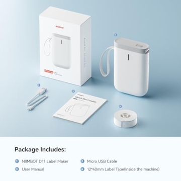 NIIMBOT D11 Portable Smart Label Maker for Easy Organization