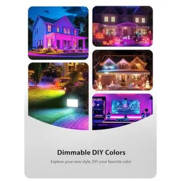 Onforu LED Flood Light Outdoor 250W Equivalent, 25W Color Changing RGBW Floodlight with Remote, 2700K Warm White IP66 Stage Lighting Indoor Uplights for Events, Uplighting for Party 4 Pack