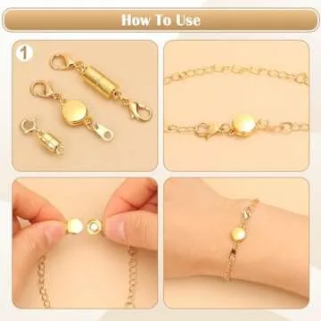 ROADPLUM 24 Pcs Magnetic Clasps for Jewelry Making