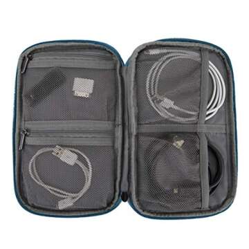 Travelon World Travel Essentials Tech Organizer, Black, One Size