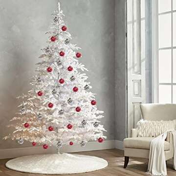 Set of 4 Silver Mercury Glass Ornaments (3.15" Classic Twist Ball) Perfect for Christmas Tree, Hanging Holiday Decoration, Gifts & Home Decor