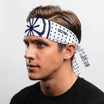 Suddora Daniel-San Lotus Headband, Lightweight and Breathable Tie Style Athletic Headband for Karate...