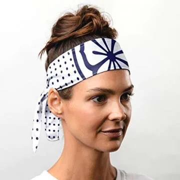 Suddora Daniel-San Lotus Headband, Lightweight and Breathable Tie Style Athletic Headband for Karate, Running, Cycling, Tennis, Versatile Head Gear for Ninja Costumes, Cosplay, Halloween