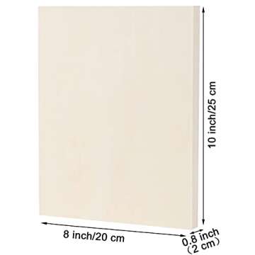 ADXCO 8 Pack Wood Panels 8 x 10 inch Wooden Canvas Board Unfinished Wooden Panel Boards for Painting...