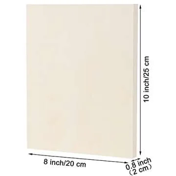 ADXCO 8 Pack Wood Panels 8 x 10 inch Wooden Canvas Board Unfinished Wooden Panel Boards for Painting...