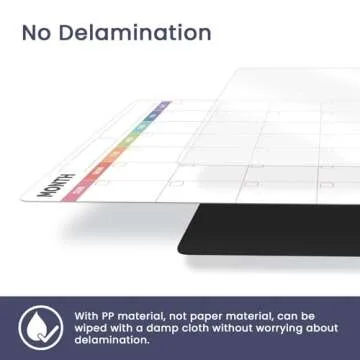 ALEZEL Magnetic Fridge Calendar Whiteboard, Dry Erase Calendar Set for Refrigerator - Vertical Monthly & Weekly Fridge Calendar with 1 List White Board, 4 Markers + Eraser