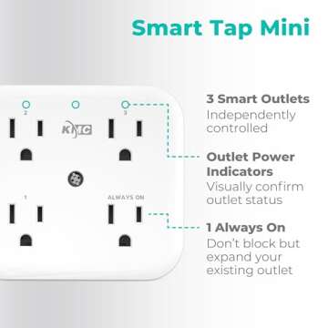 KMC Smart Tap Mini 2-Pack: 4-Outlet Smart Plug with Voice Control