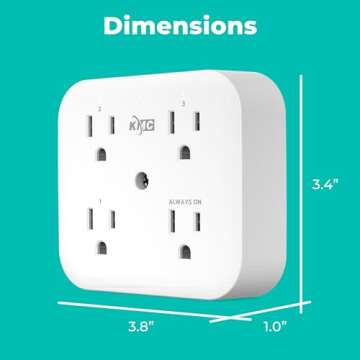 KMC Smart Tap Mini 4-Outlet Adapter for Smart Homes