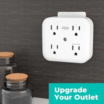 KMC Smart Tap Mini 4-Outlet Adapter for Smart Homes