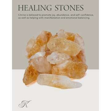 KALIFANO Rough Citrine Bulk Bundle with Healing Properties – 500+ Carats
