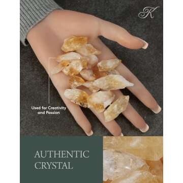 KALIFANO Rough Citrine Bulk Bundle – 500+ Carats of Healing Crystals