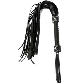 RIDIN Leather Crop 18" Faux Leather Whip 33" Equestrian Set - Leather Horse Riding Set - Horse Training Whip Play
