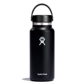 Hydro Flask Wide Flex Cap Black 32 Oz - Ultimate Insulated Water Bottle